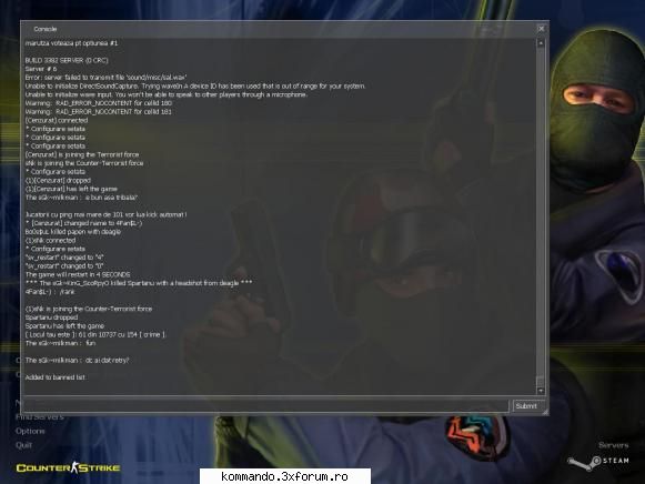 jucator: 4fan$l-)     ban pentru ca mi-am schimbat nicku din  in nickul meu dupa ce s-a schimbat