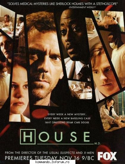 despre serial 

cine nu-l cunoaste pe dr. gregory house, medic in si in boli rare? e arogant, cinic,