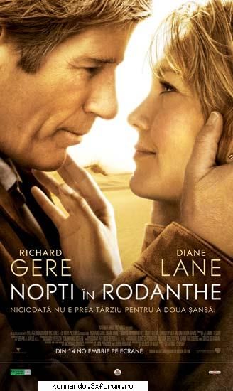 despre gere si diane lane se pe ecran in drama romantica �nights in rodanthe,� dupa lui nicholas